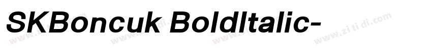 SKBoncuk BoldItalic字体转换